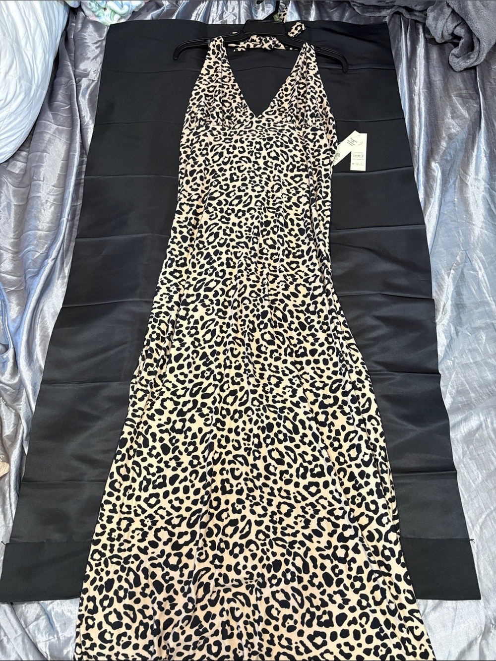 No Boundaries Leopard Print Maxi Dress - Black & Tan